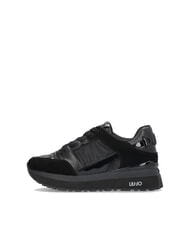 LIUJO MAXI WONDER 91 Baskets à plateforme avec empiècements en cuir verni - Chaussures Femme