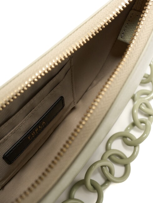 SFERA Sac en cuir Ares avec poignée en chaîne sauge légère - Sacs pour Femme