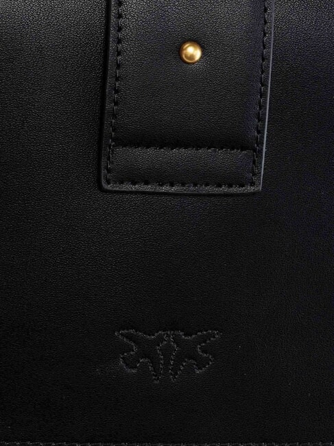 LOVE ONE CLASSIC Sac bandoulière en cuir avec rabat noir-or antique - Sacs pour Femme