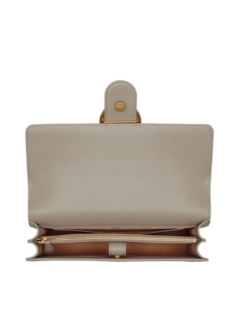 LOVE ONE CLASSIC Sac bandouli&egrave;re en cuir avec rabat noyer-or antique - Sacs pour Femme