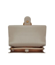 PINKO LOVE ONE CLASSIC Sac bandouli&egrave;re en cuir avec rabat noyer-or antique - Sacs pour Femme - 4