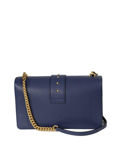 LOVE ONE CLASSIC Sac bandouli&egrave;re en cuir avec rabat bleu indigo ombrag&eacute;-antique - Sacs pour Femme