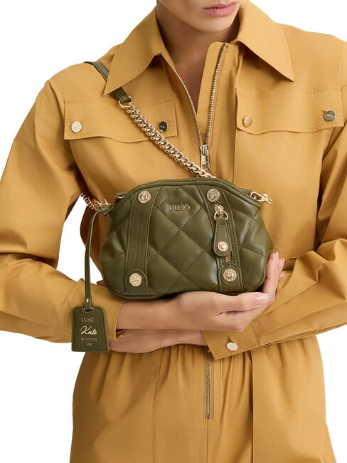 KATE Petit sac bandoulière matelassé armée verte - Sacs pour Femme