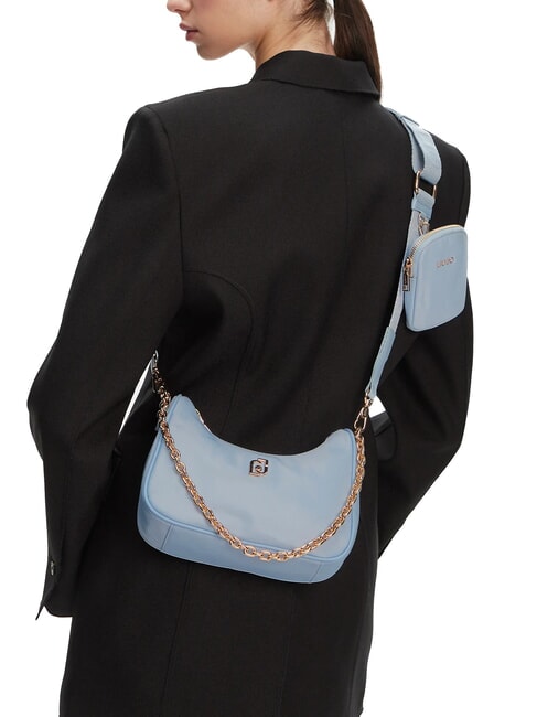 ACHALA Sac bandoulière avec pochette ciel - Sacs pour Femme