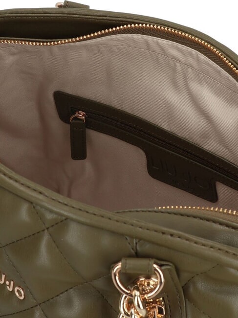 KATE Sac matelassé avec anses chaîne armée verte - Sacs pour Femme