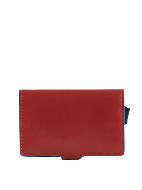 BLUE SQUARE Porte-cartes de cr&eacute;dit en cuir et m&eacute;tal cuir4 - Portefeuilles Homme