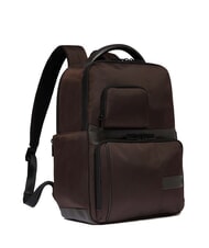 PIQUADRO WOLLEM Sac à dos en cuir et tissu, support ordinateur 14" MORO - Sacs à dos pour ordinateur portable - 2