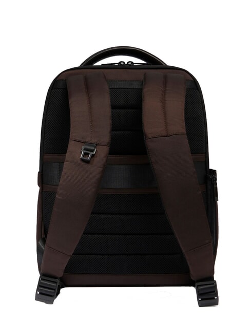 WOLLEM Sac à dos en cuir et tissu, support ordinateur 14" MORO - Sacs à dos pour ordinateur portable