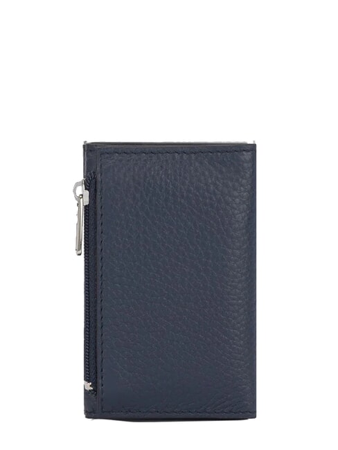 MODUS RESTYLING Porte-cartes en cuir avec curseur bleu - Portefeuilles Homme