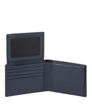 PIQUADRO MODUS SPECIAL Portefeuille en cuir grainé bleu - Portefeuilles Homme - 3