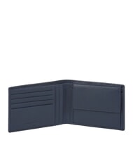 PIQUADRO MODUS RESTYLING Portefeuille en cuir martelé bleu - Portefeuilles Homme - 2