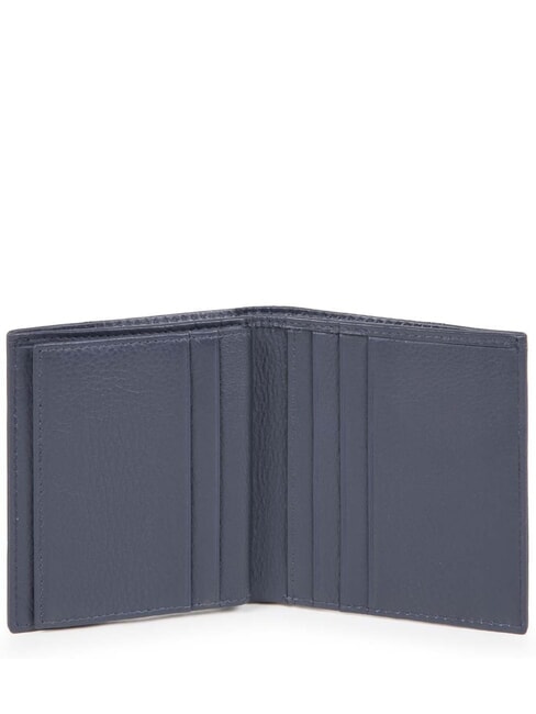 P16 Porte-cartes en cuir et tissu bleu - Portefeuilles Homme