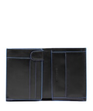 PIQUADRO BLUE SQUARE Portefeuille vertical en cuir Noir - Portefeuilles Homme - 2