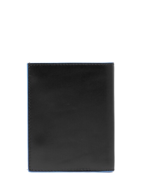 BLUE SQUARE Portefeuille vertical en cuir Noir - Portefeuilles Homme