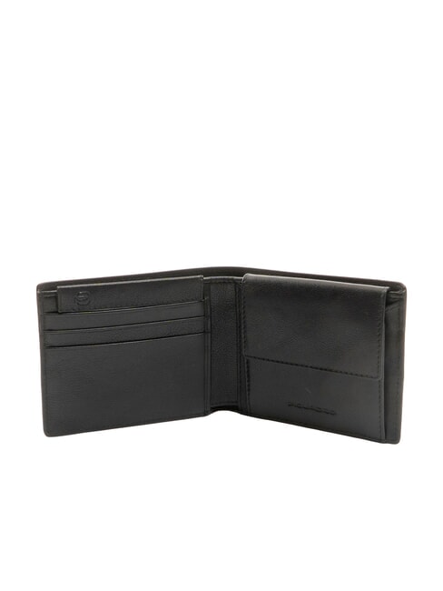 W136 Portefeuille porte-monnaie en cuir Noir - Portefeuilles Homme