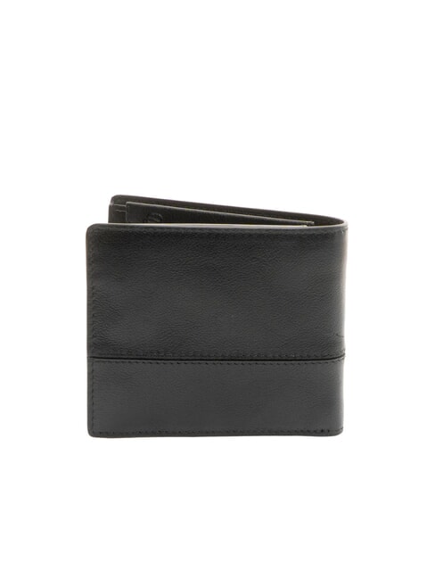 W136 Portefeuille porte-monnaie en cuir Noir - Portefeuilles Homme