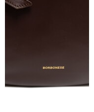BORBONESE BRIDLE MEDIUM HOBO Sac Hobo moyen en cuir nappa châtaigne/champignon - Sacs pour Femme - 3