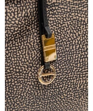 BORBONESE TWINNIE SMALL Petit sac à bandoulière OP / NATUREL / NOIR - Sacs pour Femme - 3