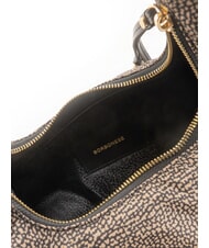 BORBONESE TWINNIE SMALL Petit sac à bandoulière OP / NATUREL / NOIR - Sacs pour Femme - 6