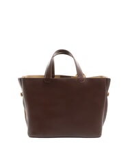 BORBONESE BRIDLE MEDIUM SHOPPER Sac à main moyen en cuir nappa châtaigne/champignon - Sacs pour Femme - 4