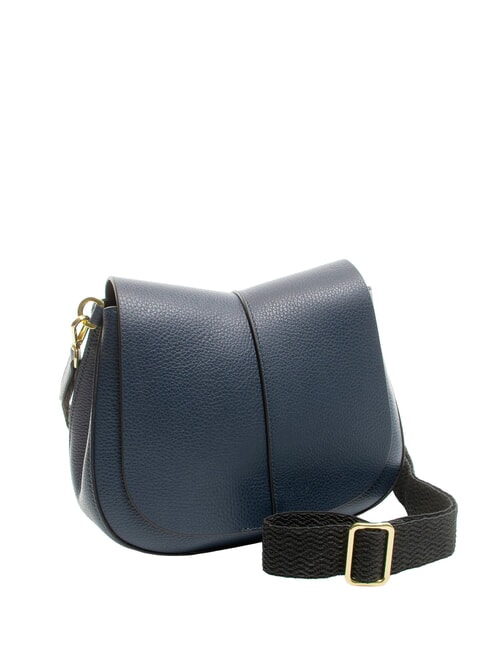 HELENA ROUND Sac en cuir avec double bandoulière BLEU - Sacs pour Femme