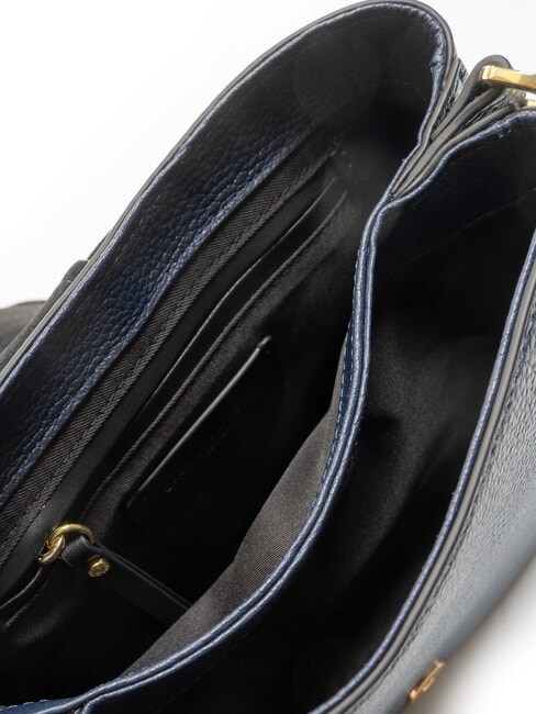 HELENA ROUND Sac en cuir avec double bandoulière BLEU - Sacs pour Femme