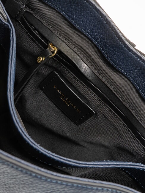 HELENA ROUND Petit sac à bandoulière en cuir BLEU - Sacs pour Femme