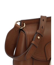 THE BRIDGE ERICA Sac &agrave; bandouli&egrave;re en cuir MARRON - Sacs pour Femme - 4