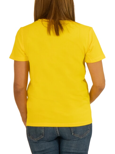BOXY T-shirt col V jaune - T-shirt