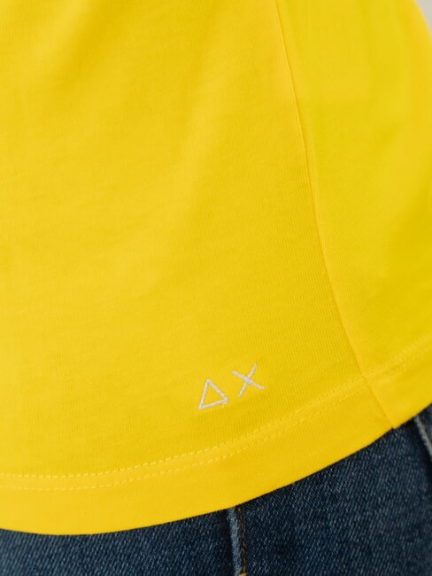 BOXY T-shirt col V jaune - T-shirt