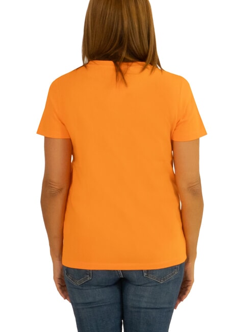 BOXY T-shirt col V orange - T-shirt