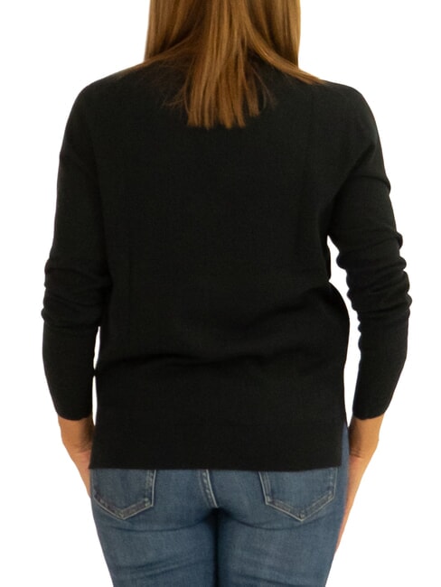 SOLID Pull en coton noir - Chandails pour femmes