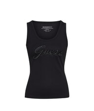 GUESS RAISSA LOGO Débardeur avec logo strass jetbla - T-shirt - 4