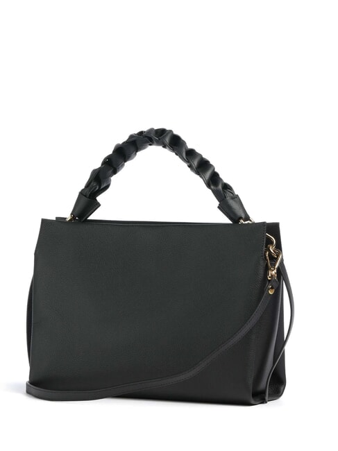 BOHEME GRANA DOUBLE Sac à main, avec bandoulière, en cuir noir/cognac - Sacs pour Femme