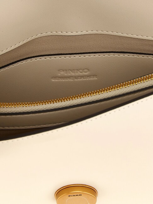 LOVE ONE CLASSIC Mini sac à bandoulière en cuir blanc de soie-or antique - Sacs pour Femme