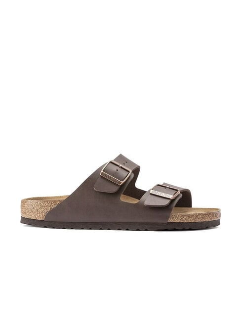 ARIZONA BIRKO FLOR Sandale pantoufle &agrave; deux boucles marron fonc&eacute; - Chaussures unisexe