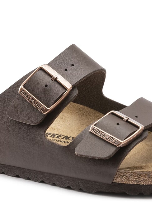 ARIZONA BIRKO FLOR Sandale pantoufle &agrave; deux boucles marron fonc&eacute; - Chaussures unisexe