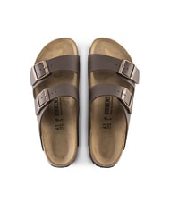BIRKENSTOCK ARIZONA BIRKO FLOR Sandale pantoufle &agrave; deux boucles marron fonc&eacute; - Chaussures unisexe - 5