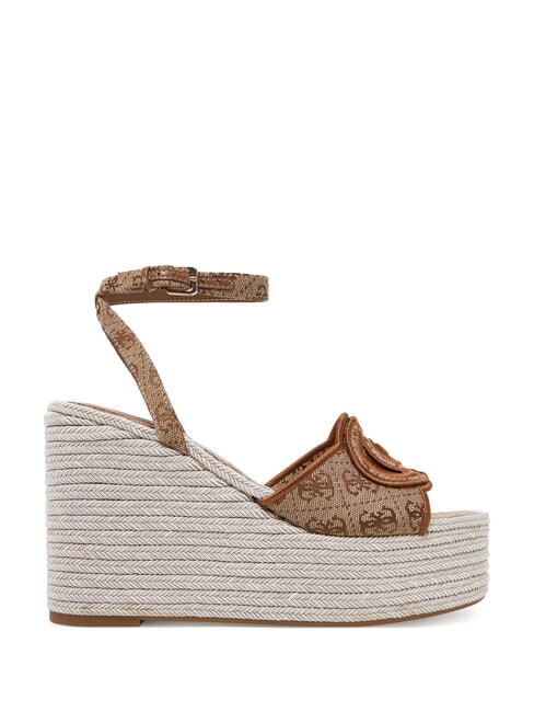 TANVEEY Sandales compensées espadrilles Beige / Marron - Chaussures Femme