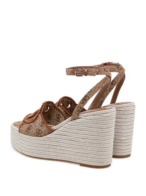TANVEEY Sandales compensées espadrilles Beige / Marron - Chaussures Femme
