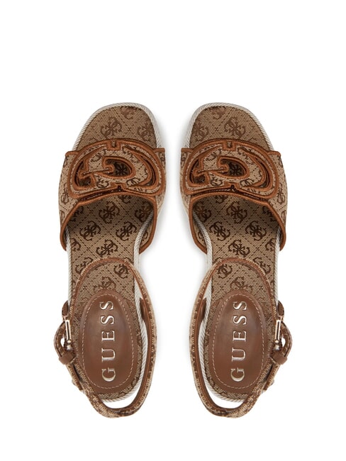 TANVEEY Sandales compensées espadrilles Beige / Marron - Chaussures Femme