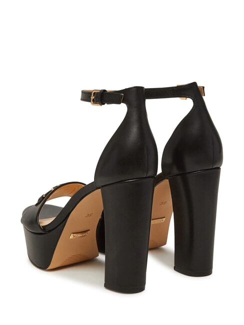 SETTLE Sandales hautes en cuir NOIR - Chaussures Femme