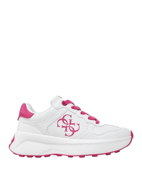 LUCKEI baskets &agrave; logo 4G Blanc / Fuchsia - Chaussures Femme