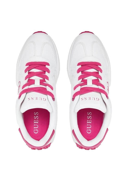 LUCKEI baskets &agrave; logo 4G Blanc / Fuchsia - Chaussures Femme