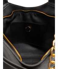 LOVE MOSCHINO GIANT Sac shopping avec inserts en chaîne Noir - Sacs pour Femme - 5