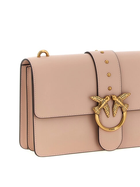 LOVE ONE CLASSIC Sac bandoulière en cuir avec rabat poudre-or antique - Sacs pour Femme