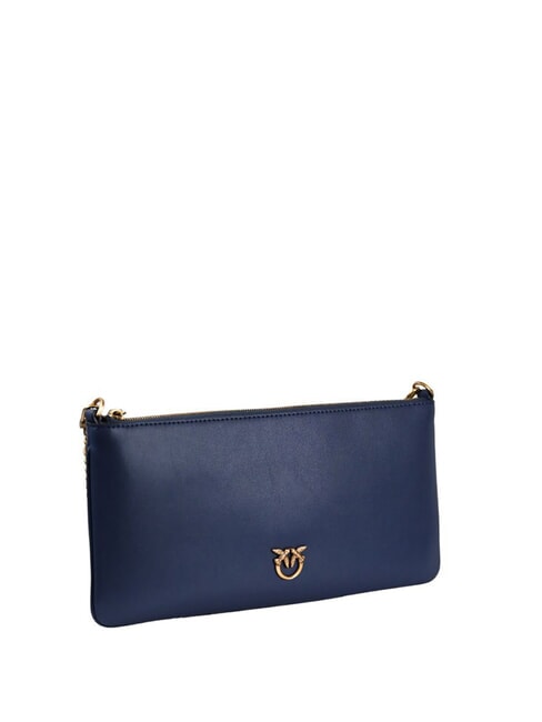 HORIZONTAL FLAT  Sac bandoulière, en cuir bleu indigo ombragé-antique - Sacs pour Femme