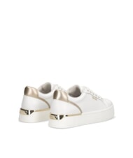 LIUJO PRETTY 06 Baskets à plateforme en cuir blanc / or clair - Chaussures Femme - 6