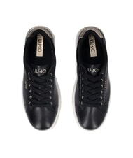 LIUJO PRETTY 06 Baskets à plateforme en cuir noir/or clair - Chaussures Femme - 5