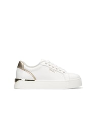 LIUJO PRETTY 06 Baskets &agrave; plateforme en cuir blanc / or clair - Chaussures Femme - 3